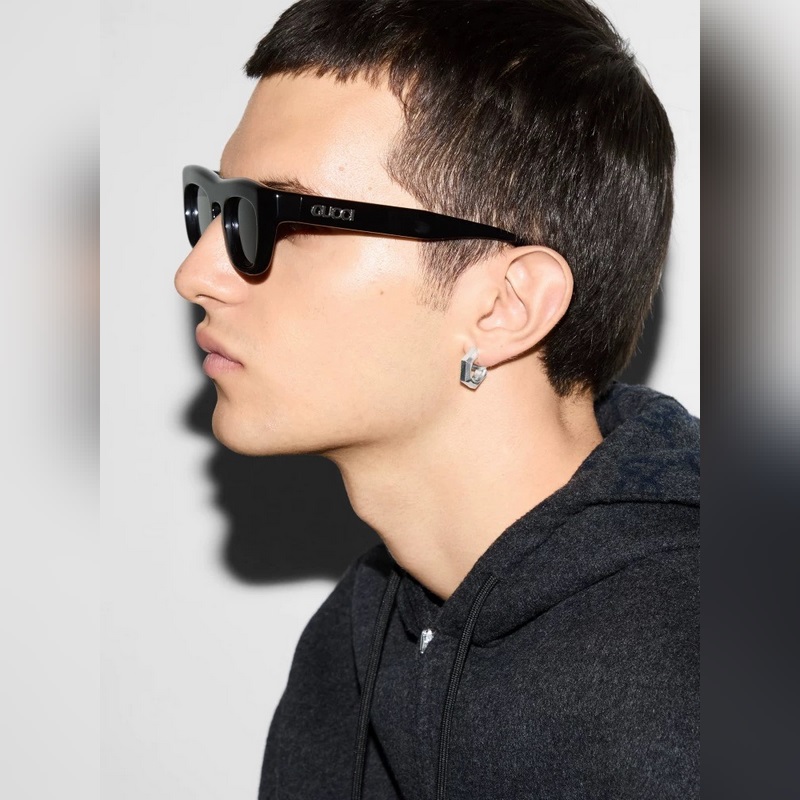 GUCCI古馳幾何G環(huán)形耳環(huán)