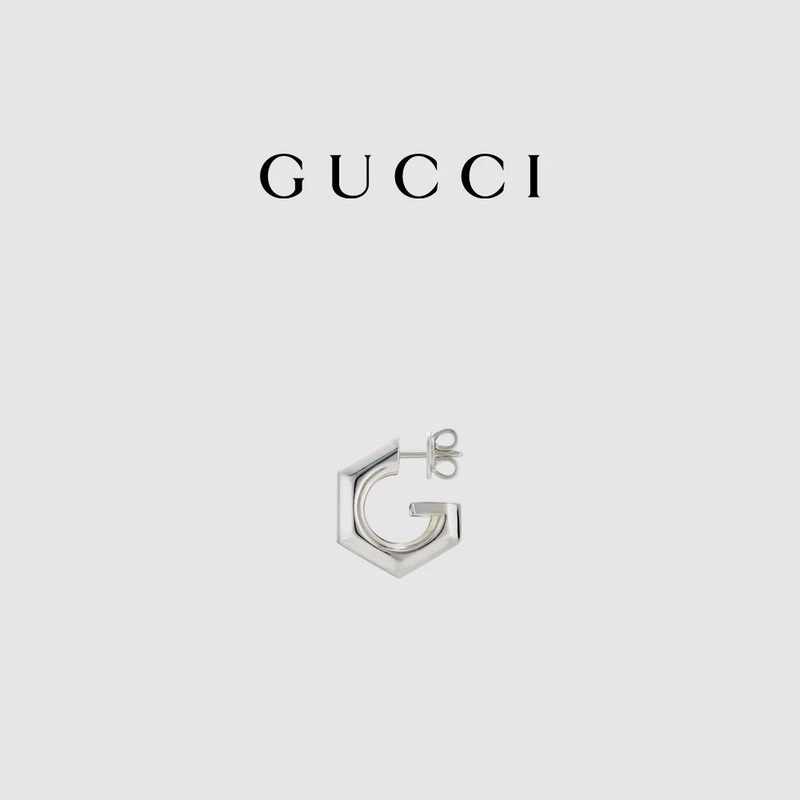 GUCCI古馳幾何G環(huán)形耳環(huán)