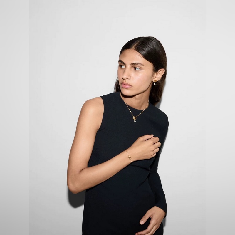 GUCCI古馳GG Marmont系列仿珍珠吊墜耳釘