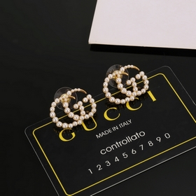 Gucci 古馳 新品發布 珍珠耳釘 精選原版一緻黃銅材質搭配s925純銀針 正