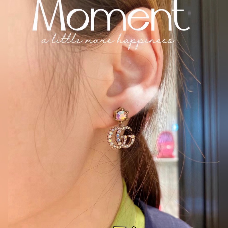 Gucci 古馳 耳釘 高端 打造 美到哭，因?yàn)槭窍蘖堪妫愀緹o法在店內(nèi)看到現(xiàn)