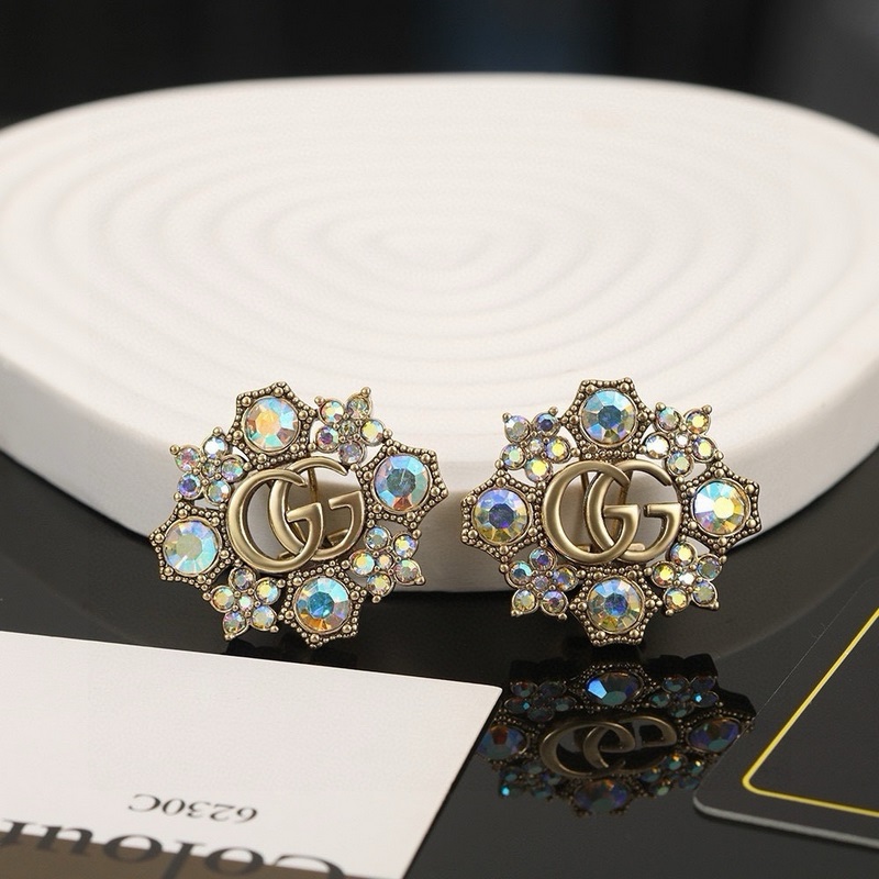 Gucci 古馳發(fā)布 雙G 耳釘 耳夾 精選原版一緻黃銅材質搭配s925純銀針