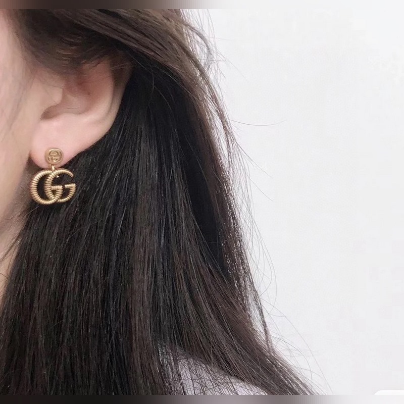 Gucci 古馳 雙G 耳釘 精選原版一緻黃銅材質搭配s925純銀針 正品一緻複