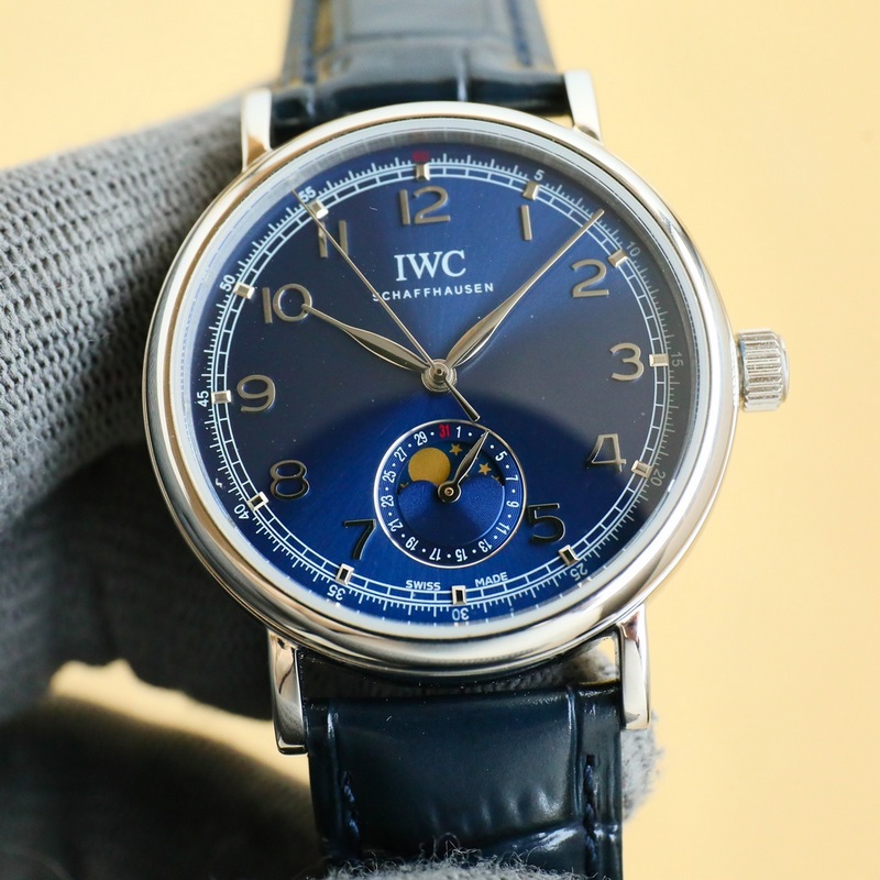 2025最新IWC萬國首推柏濤菲諾系列，指針式日曆功能，萬國月相系列.男士腕錶，