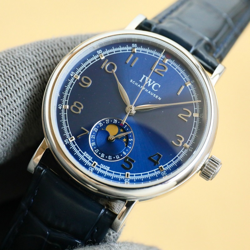 2025最新IWC萬國首推柏濤菲諾系列，指針式日曆功能，萬國月相系列.男士腕錶，