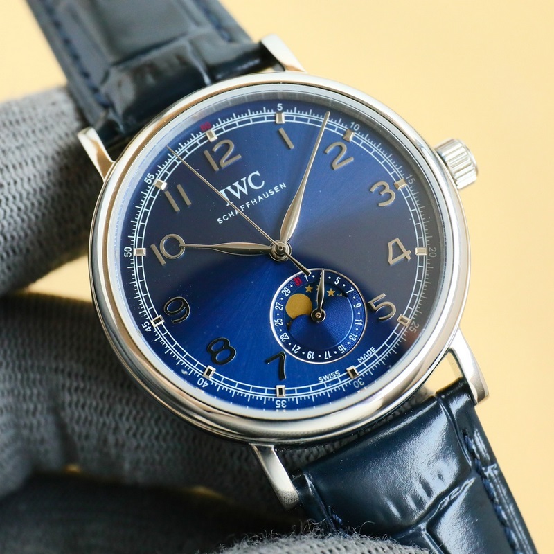 2025最新IWC萬國首推柏濤菲諾系列，指針式日曆功能，萬國月相系列.男士腕錶，