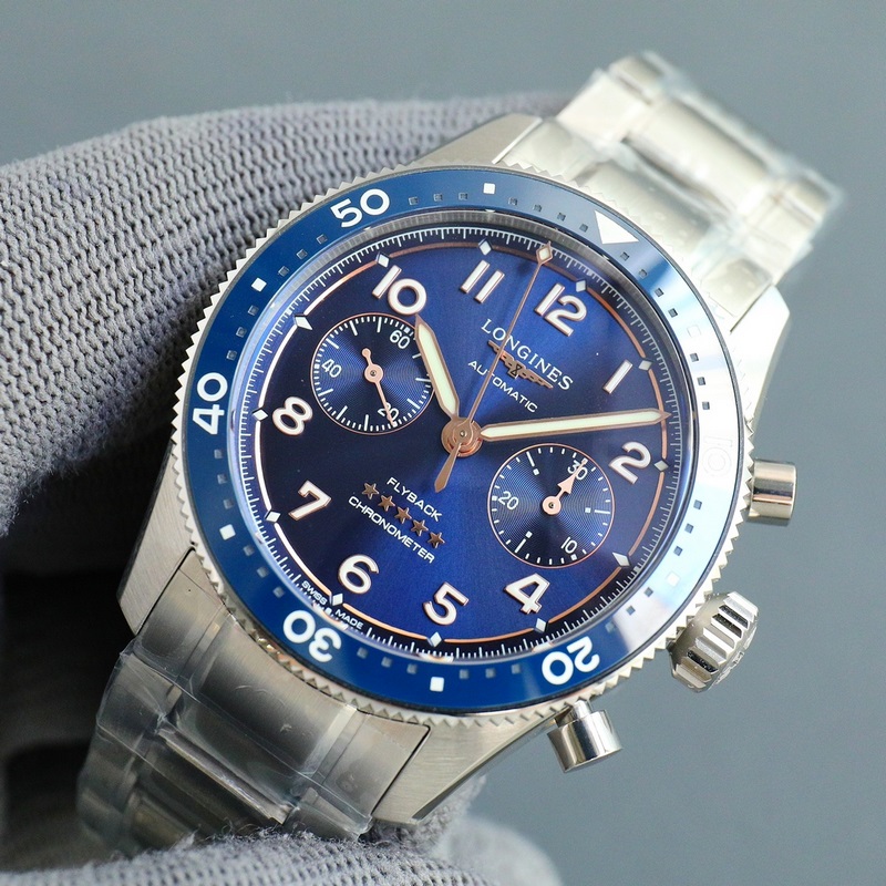 TT廠出品（三碼合一） 浪琴先行者推出一款具備飛返計時腕錶！1 直徑42毫米