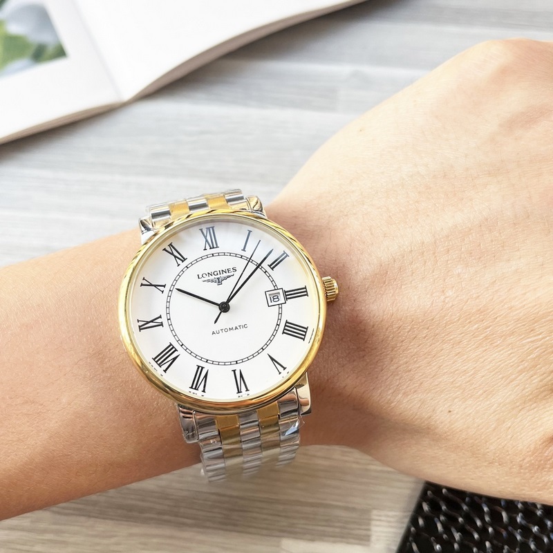 【最新】：浪琴 三針設計【類型】：精品男士腕錶【錶帶】：真牛皮錶帶///31