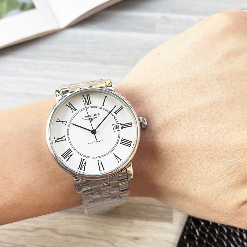 【最新】：浪琴 三針設計【類型】：精品男士腕錶【錶帶】：真牛皮錶帶///31