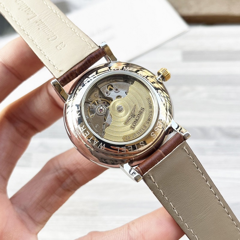 【最新】：浪琴 三針設計【類型】：精品男士腕錶【錶帶】：真牛皮錶帶///31