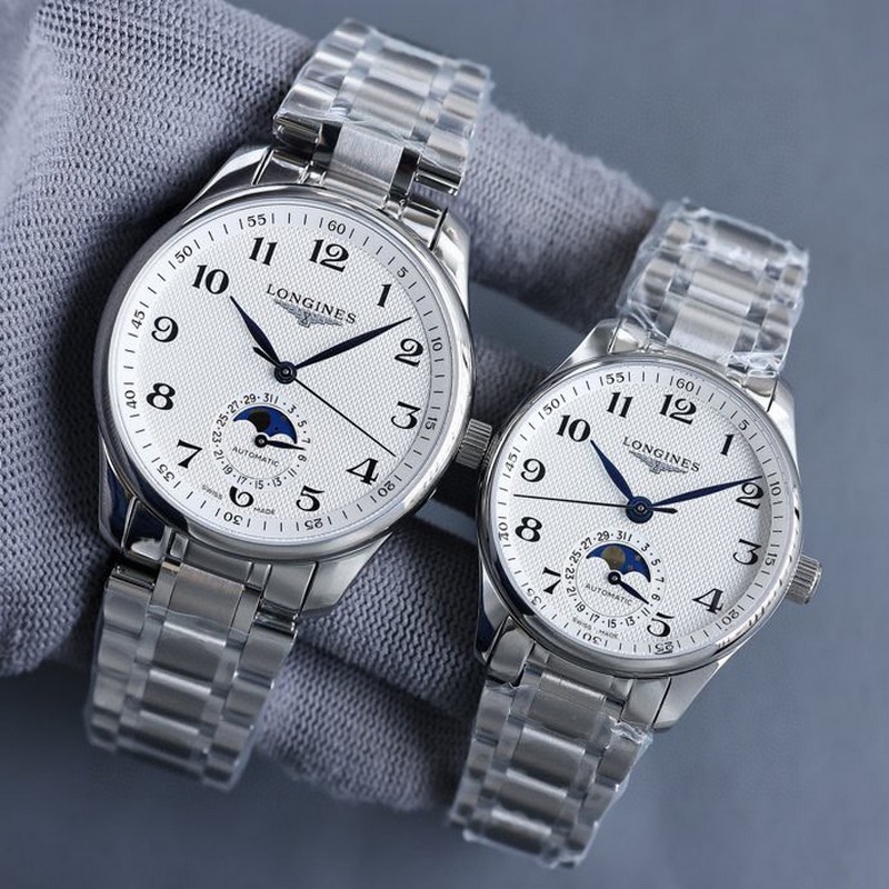 （2824機芯）三碼合一 浪琴全新名匠男女款情侶系列L2.909.4簡約優雅盡