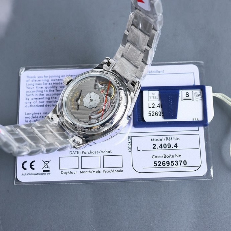 （2824機芯）三碼合一 浪琴全新名匠男女款情侶系列L2.909.4簡約優雅盡