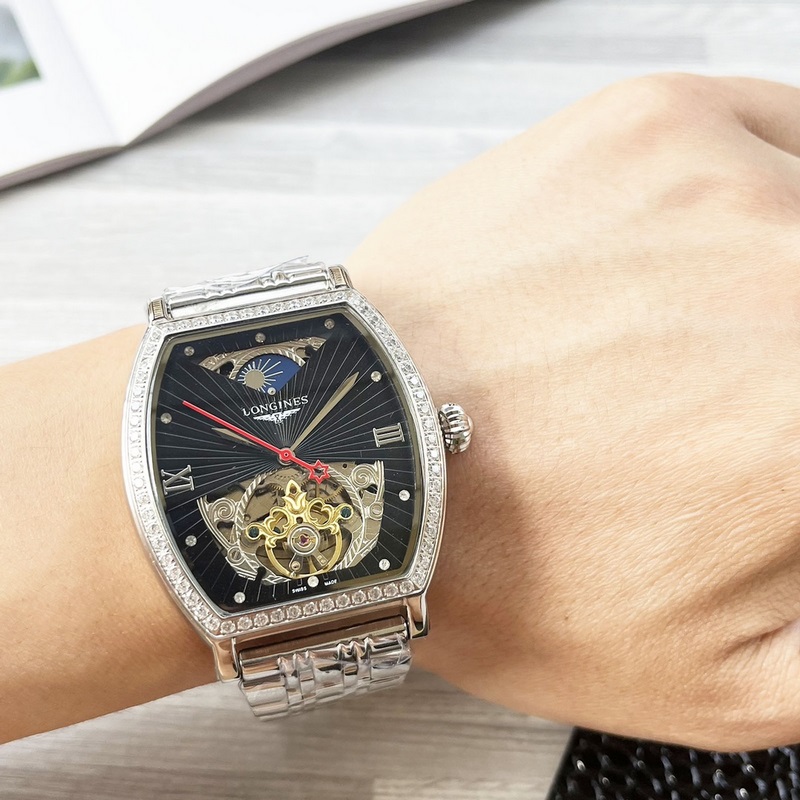 酒桶新品 震撼上市【最新】：浪琴 三針設計【類型】：精品男士腕錶【錶帶】：