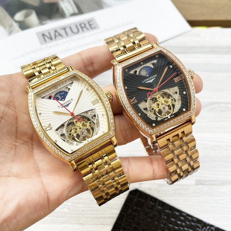 酒桶新品 震撼上市【最新】：浪琴 三針設計【類型】：精品男士腕錶【錶帶】：