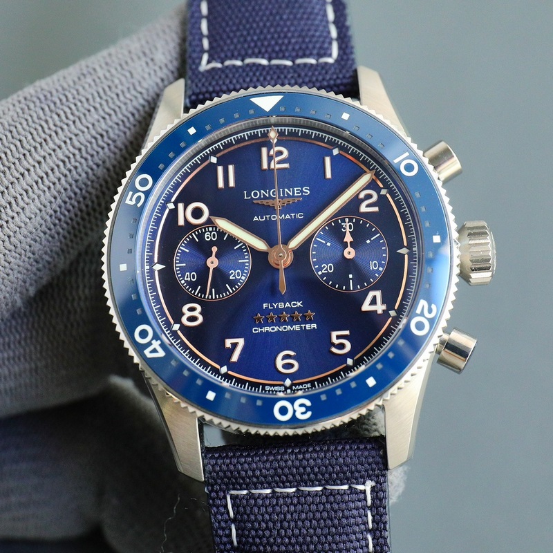 TT廠出品（三碼合一） 浪琴先行者推出一款具備飛返計時腕錶！1 直徑42毫米