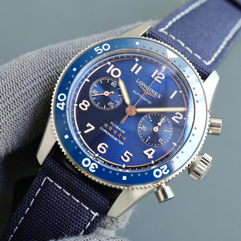 TT廠出品（三碼合一） 浪琴先行者推出一款具備飛返計時腕錶！1 直徑42毫米