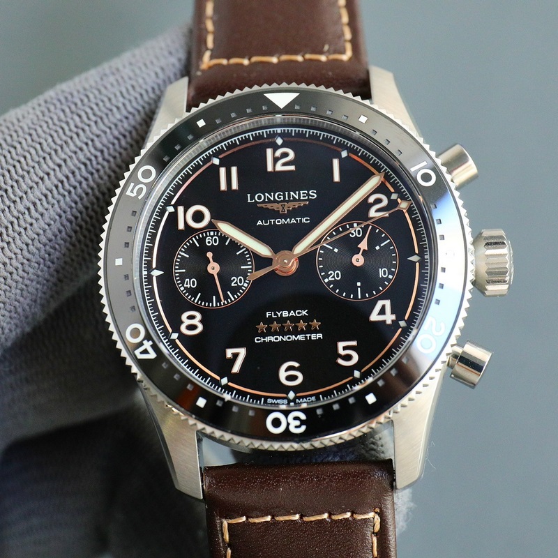 TT廠出品（三碼合一） 浪琴先行者推出一款具備飛返計時腕錶！1 直徑42毫米