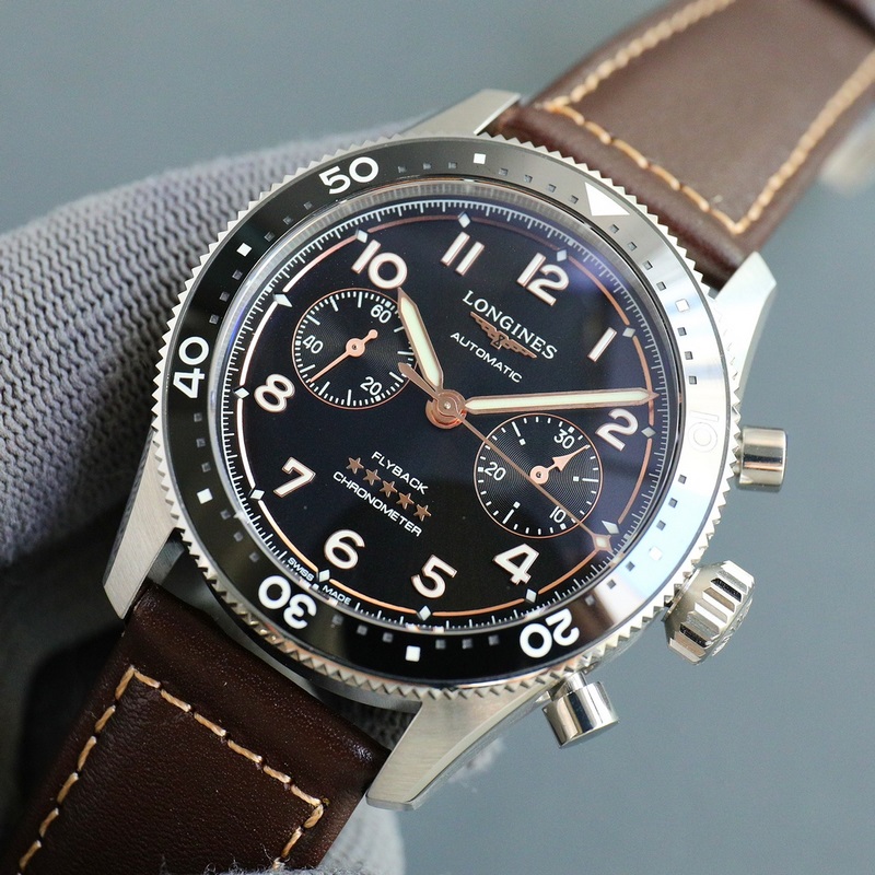 TT廠出品（三碼合一） 浪琴先行者推出一款具備飛返計時腕錶！1 直徑42毫米