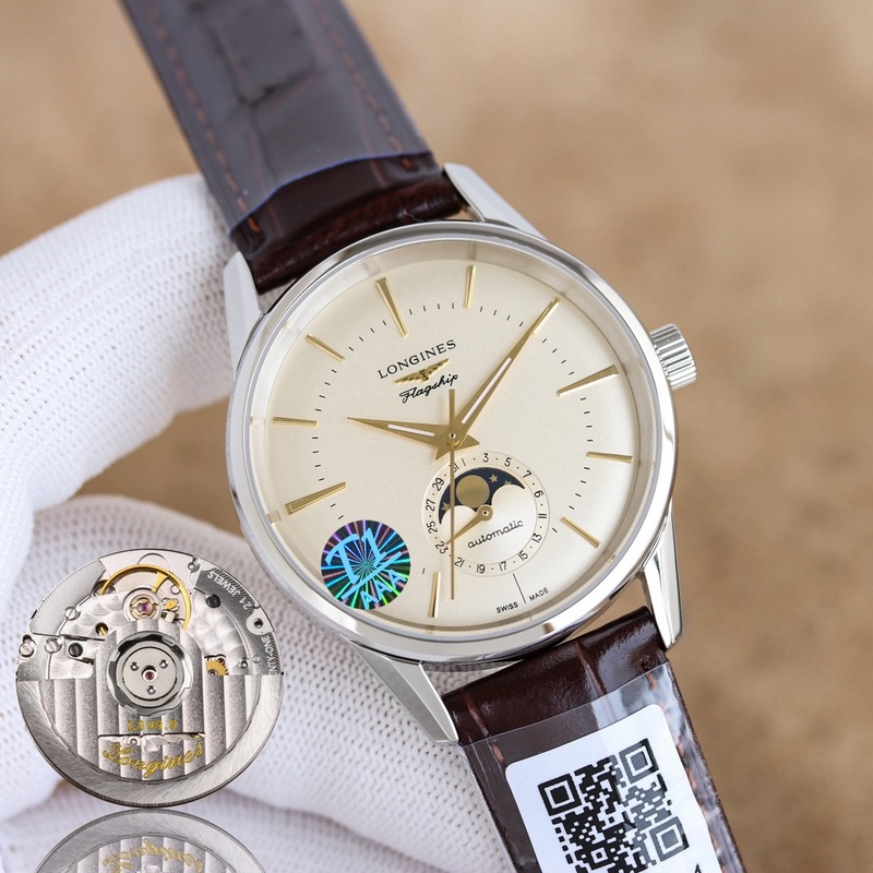 （三碼合一）3D首推，浪琴軍旗經(jīng)典複刻日月星辰腕錶，新款上市！ 字面：采用弧