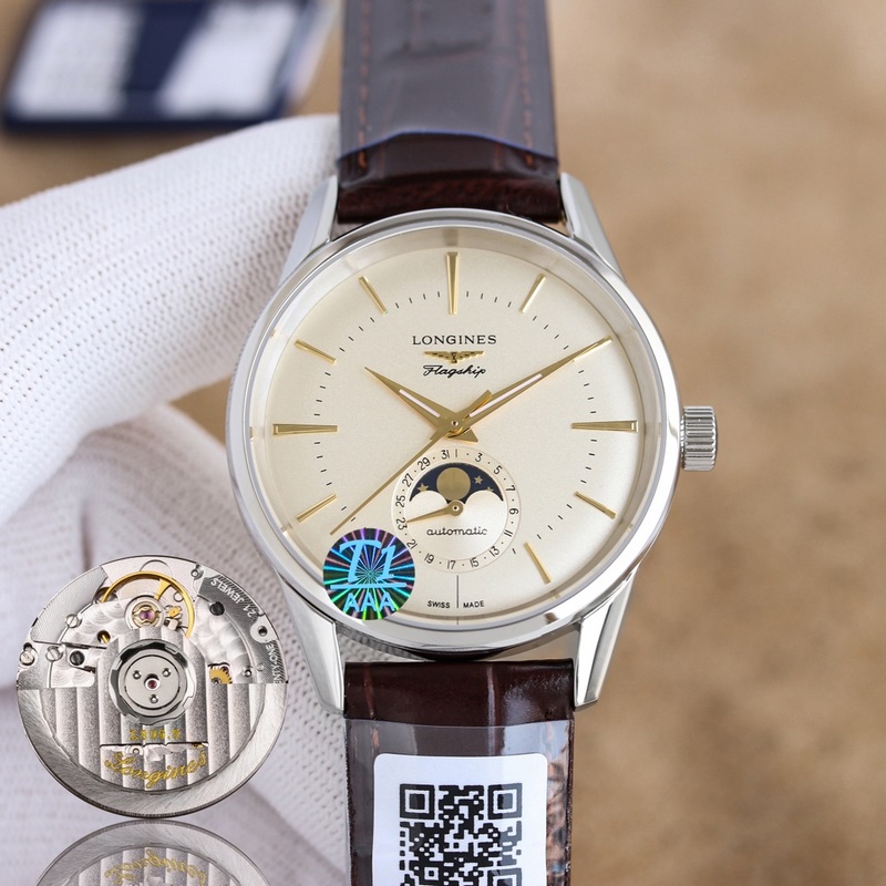 （三碼合一）3D首推，浪琴軍旗經(jīng)典複刻日月星辰腕錶，新款上市！ 字面：采用弧