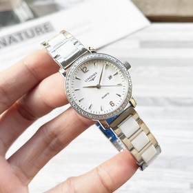 女款_浪琴 情侶腕錶 原裝進口石英機芯 礦物質玻璃鏡面 316L精鋼錶殼 女30mm