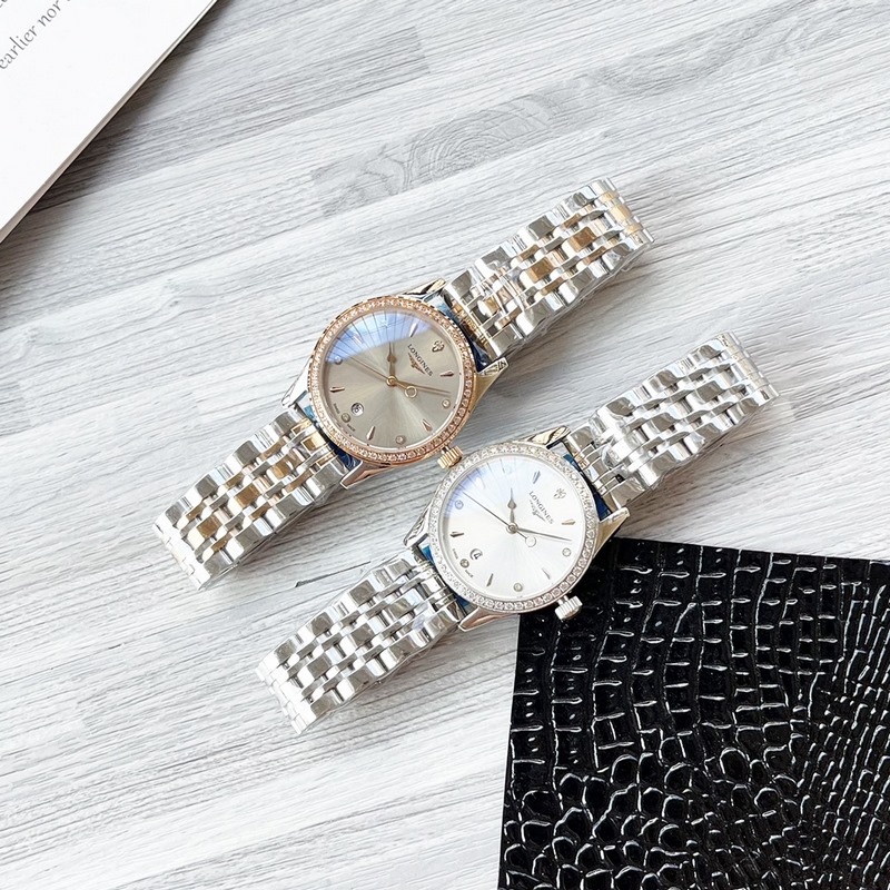 女款_浪琴 女士腕錶 原裝進(jìn)口石英機(jī)芯 礦物質(zhì)玻璃鏡面 316L精鋼錶殼 女30mm