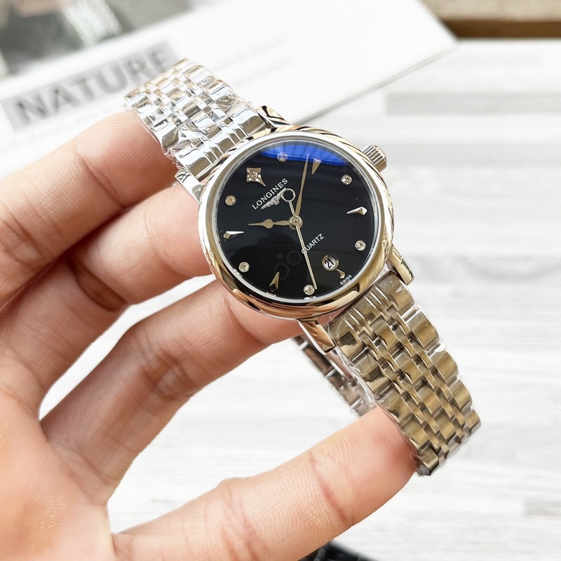 女款_浪琴 女士腕錶 原裝進(jìn)口石英機(jī)芯 礦物質(zhì)玻璃鏡面 316L精鋼錶殼 女30mm