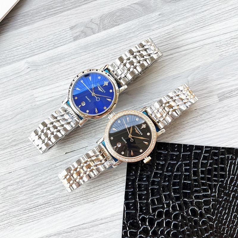 女款_浪琴 女士腕錶 原裝進(jìn)口石英機(jī)芯 礦物質(zhì)玻璃鏡面 316L精鋼錶殼 女30mm