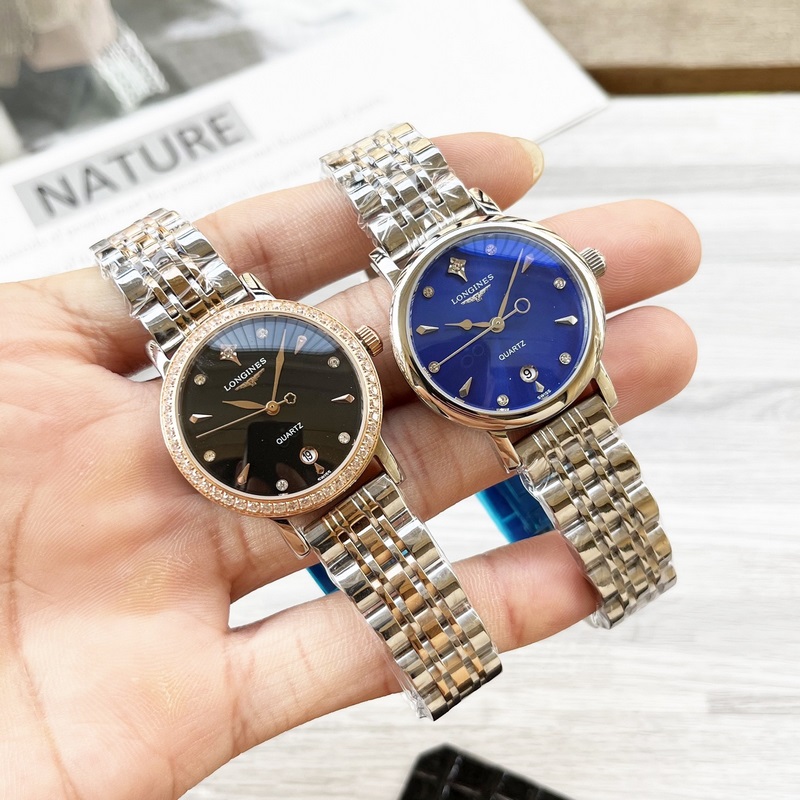 女款_浪琴 女士腕錶 原裝進(jìn)口石英機(jī)芯 礦物質(zhì)玻璃鏡面 316L精鋼錶殼 女30mm