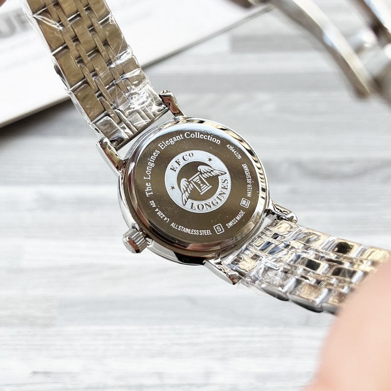 女款_浪琴 女士腕錶 原裝進(jìn)口石英機(jī)芯 礦物質(zhì)玻璃鏡面 316L精鋼錶殼 女30mm