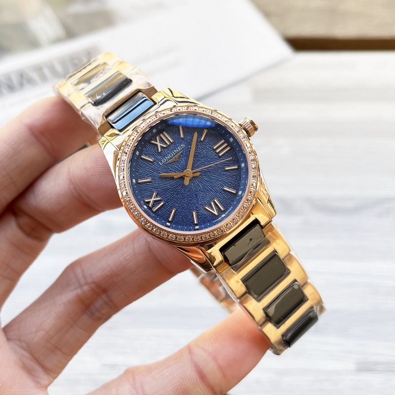 女款_浪琴錶結(jié)合女性材質(zhì)與動(dòng)感線條 打造出全新康柏系列(Conquest Classi