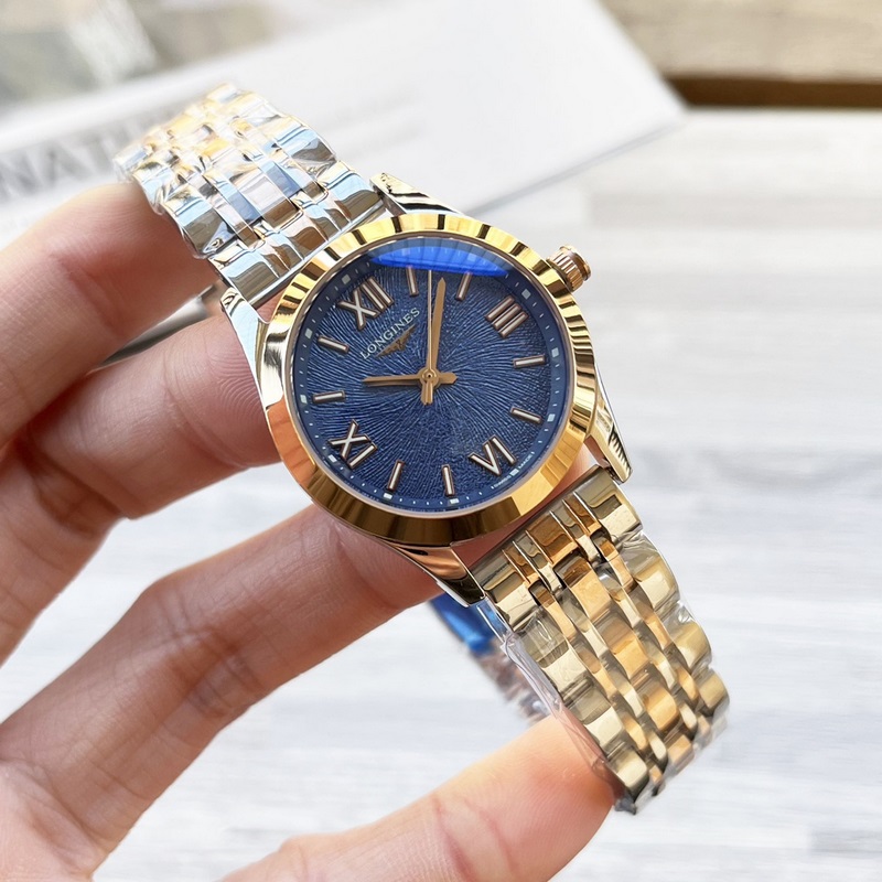 女款_浪琴錶結合女性材質與動感線條 打造出全新康柏系列(Conquest Classi