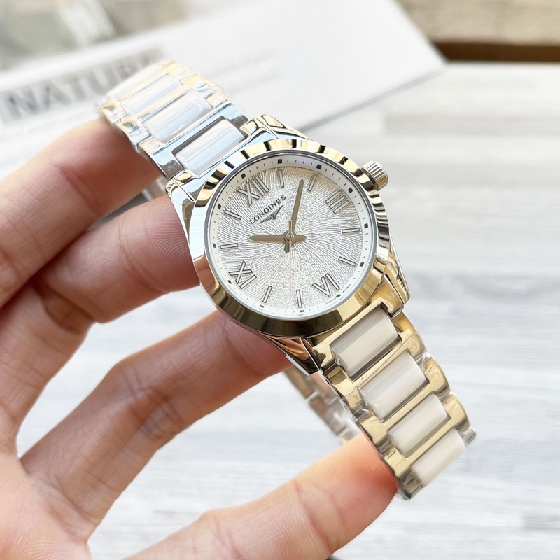 女款_浪琴錶結合女性材質與動感線條 打造出全新康柏系列(Conquest Classi