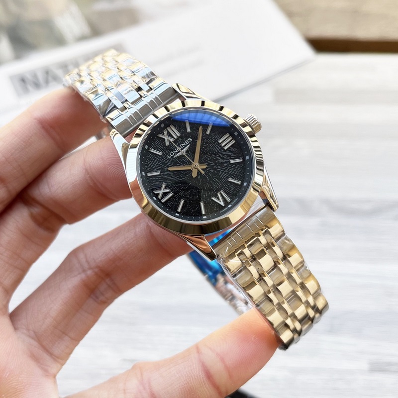 女款_浪琴錶結合女性材質與動感線條 打造出全新康柏系列(Conquest Classi