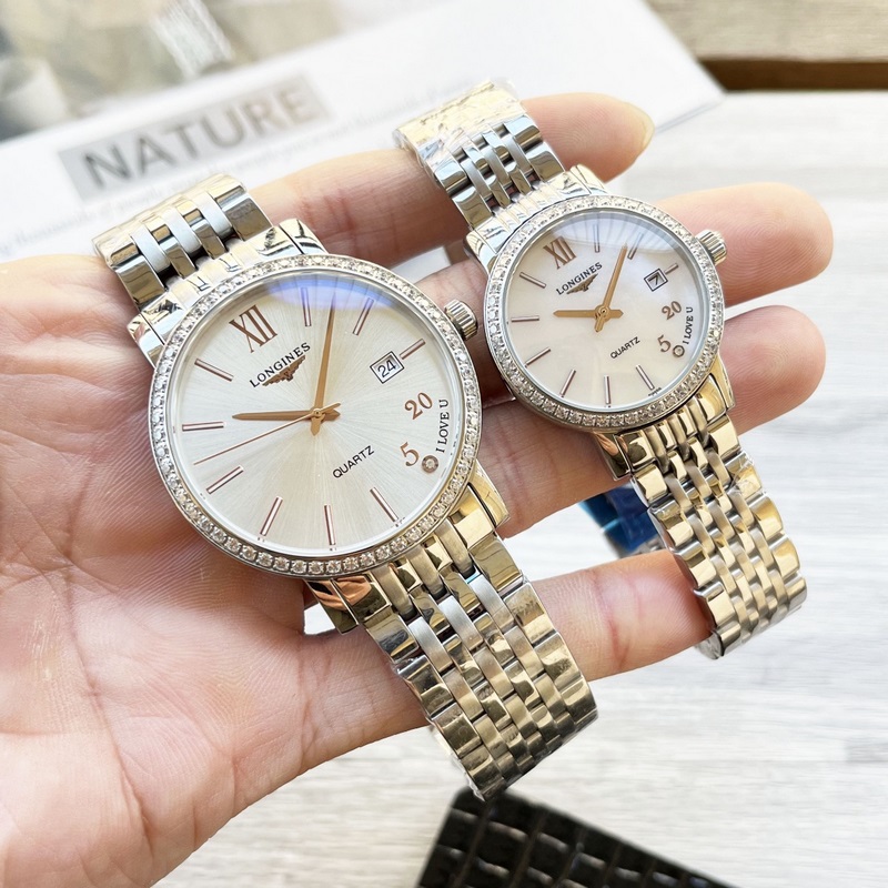 女款_浪琴情侶款 簡直太別緻了 ！低調又不失細節的美，錶盤刻度也太纖細秀氣了吧！複古獨