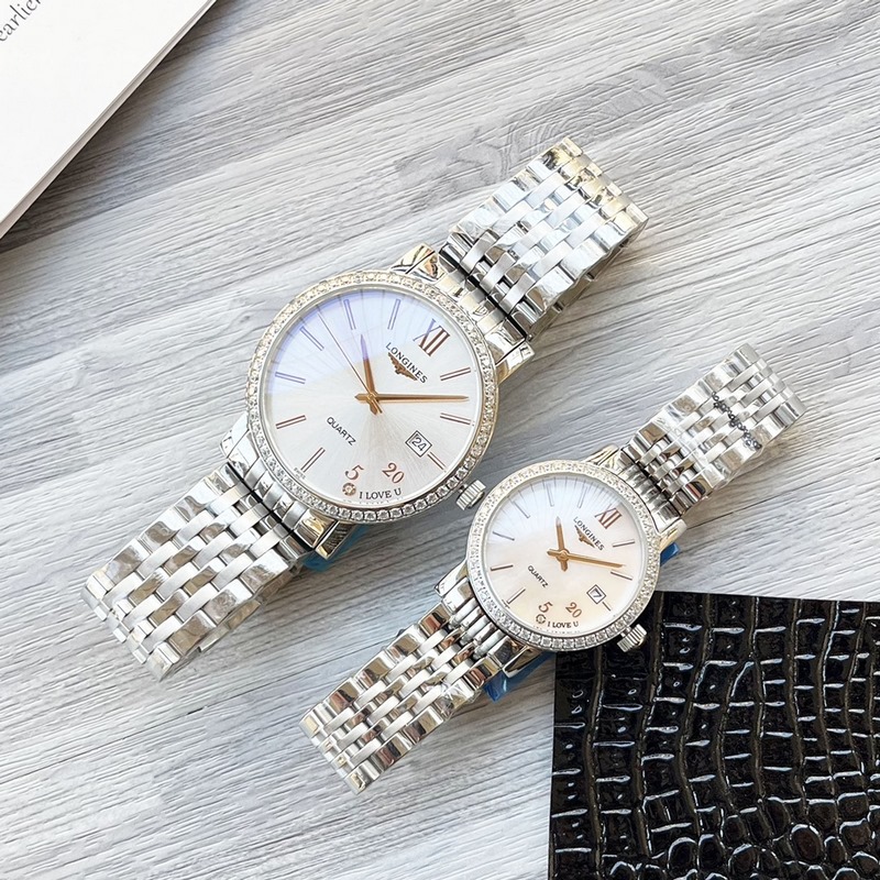 女款_浪琴情侶款 簡直太別緻了 ！低調又不失細節的美，錶盤刻度也太纖細秀氣了吧！複古獨