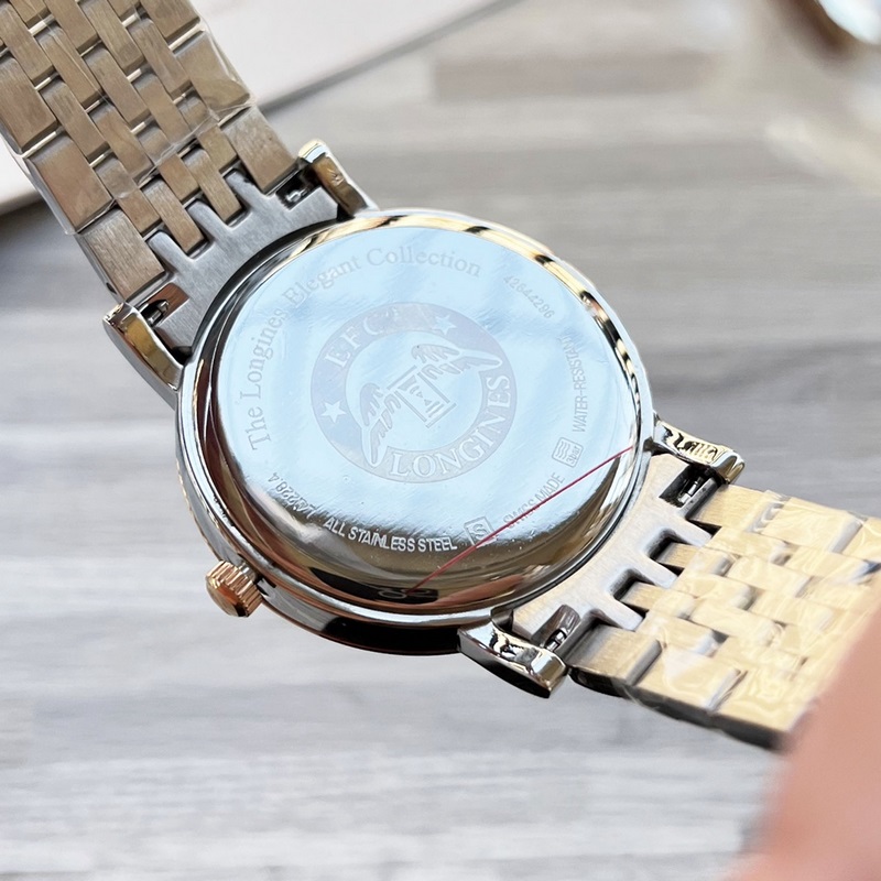 女款_浪琴情侶款 簡直太別緻了 ！低調又不失細節的美，錶盤刻度也太纖細秀氣了吧！複古獨