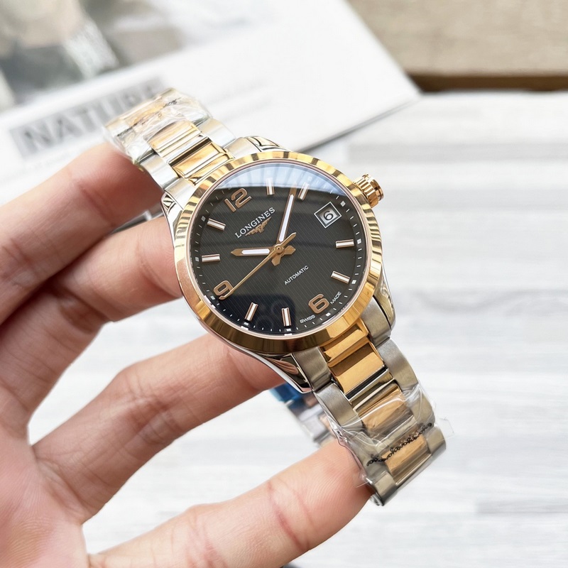 女款_浪琴-康鉑系列 女士腕錶 優雅時尚 錶殼316精鋼打造 采用原裝蝴蝶雙按扣 藍寶