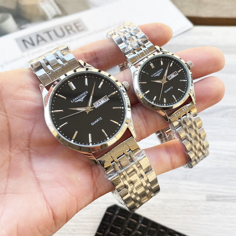 女款_浪琴 情侶腕錶 原裝進(jìn)口石英機(jī)芯 礦物質(zhì)玻璃鏡面 316L精鋼錶殼 直徑男40m