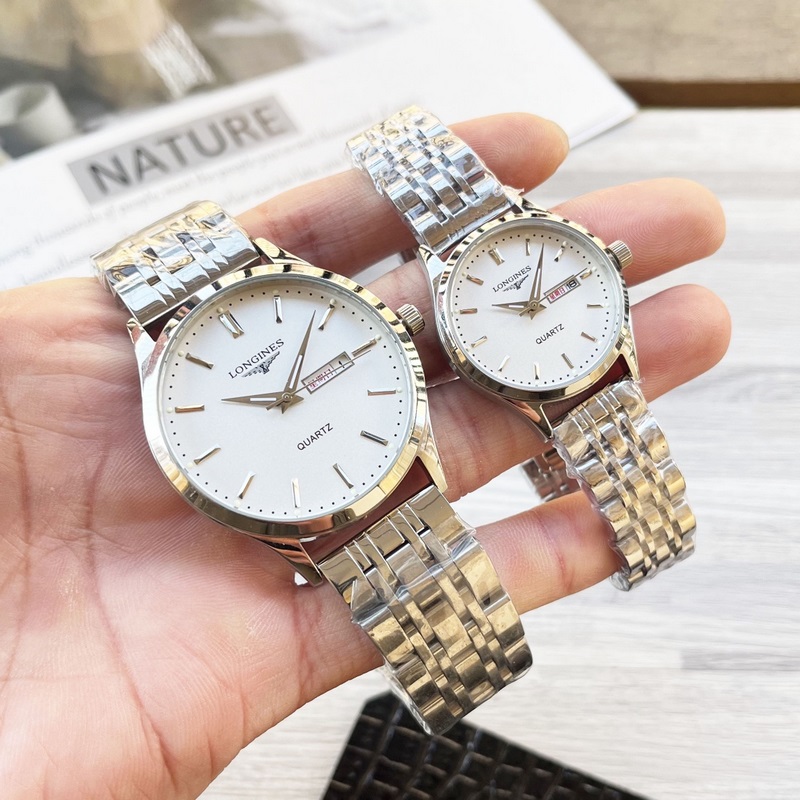 女款_浪琴 情侶腕錶 原裝進(jìn)口石英機(jī)芯 礦物質(zhì)玻璃鏡面 316L精鋼錶殼 直徑男40m