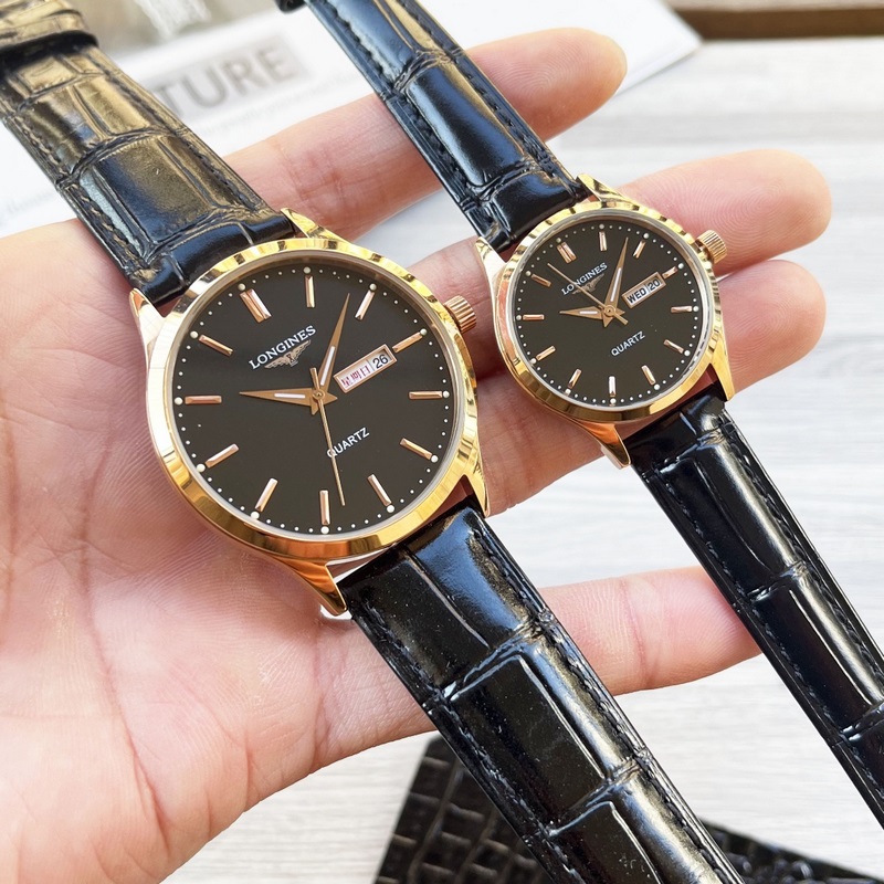 女款_浪琴 情侶腕錶 原裝進(jìn)口石英機(jī)芯 礦物質(zhì)玻璃鏡面 316L精鋼錶殼 直徑男40m