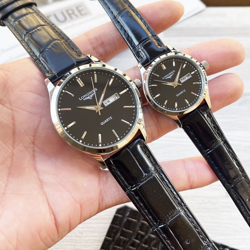 女款_浪琴 情侶腕錶 原裝進(jìn)口石英機(jī)芯 礦物質(zhì)玻璃鏡面 316L精鋼錶殼 直徑男40m