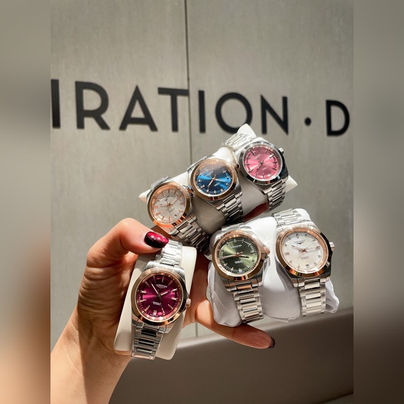 女款_浪琴康卡斯悅動系列 女裝34mm尺寸，316精鋼材質，一圈一殼，CNC精工藝打造