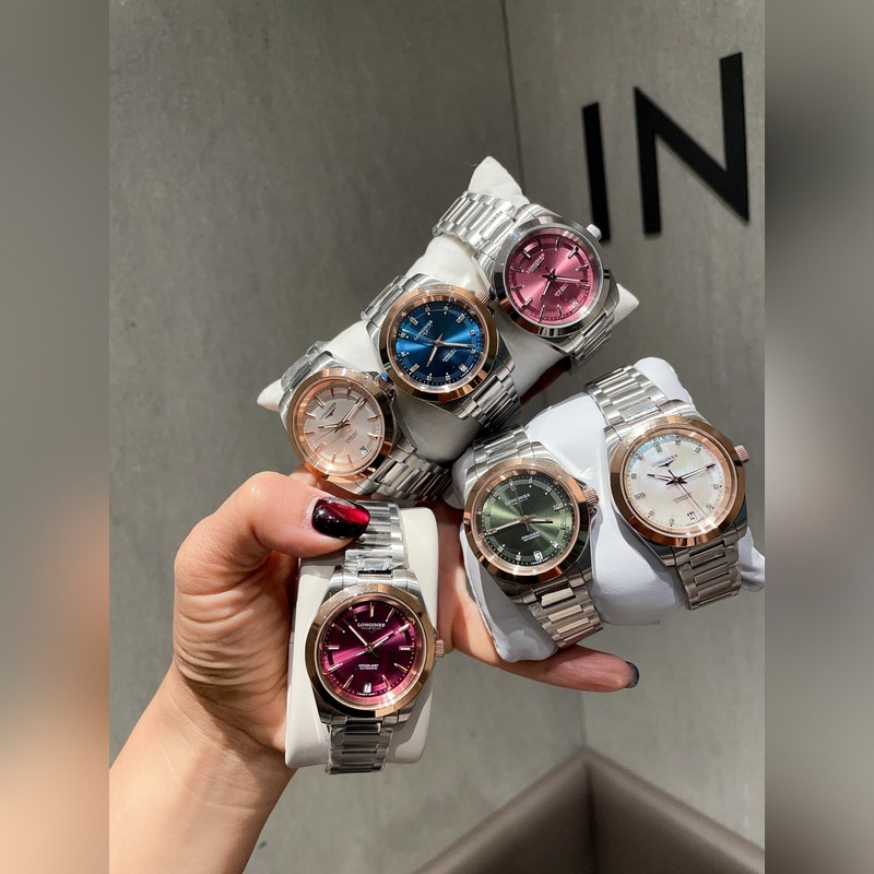 女款_浪琴康卡斯悅動系列 女裝34mm尺寸，316精鋼材質，一圈一殼，CNC精工藝打造