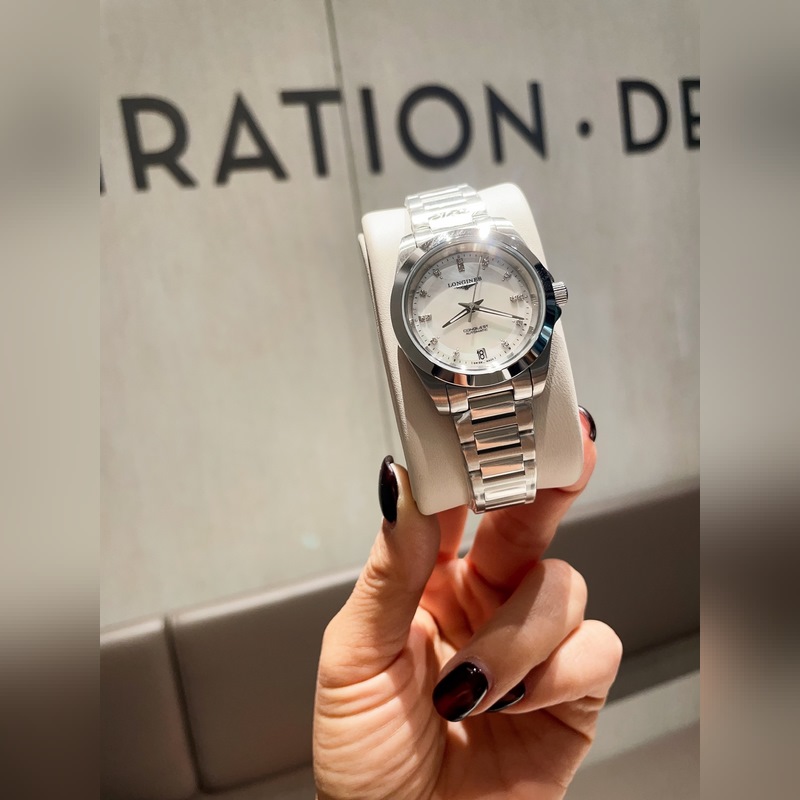 女款_浪琴康卡斯悅動(dòng)系列 女裝34mm尺寸，316精鋼材質(zhì)，一圈一殼，CNC精工藝打造
