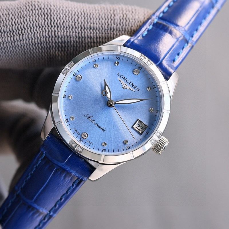 女款_最新力薦浪琴女款， 小紅書爆款，女裝腕錶，青春年華，可以搭配更多顔色皮帶鏡面：