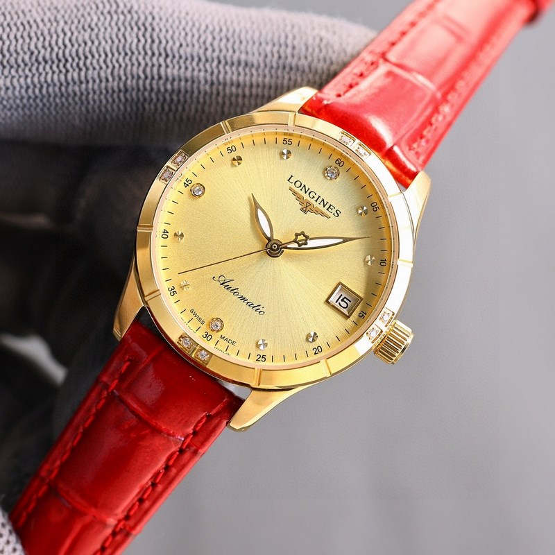 女款_最新力薦浪琴女款， 小紅書爆款，女裝腕錶，青春年華，可以搭配更多顔色皮帶鏡面：