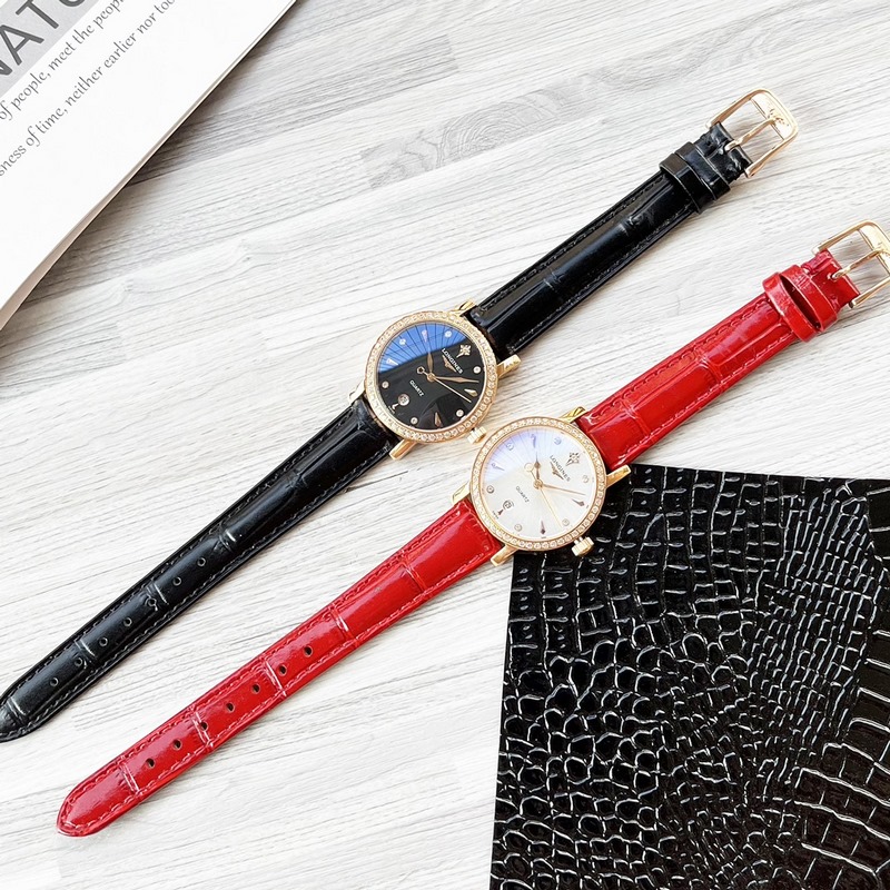 女款_浪琴 女士腕錶 原裝進(jìn)口石英機(jī)芯 礦物質(zhì)玻璃鏡面 316L精鋼錶殼 女30mm