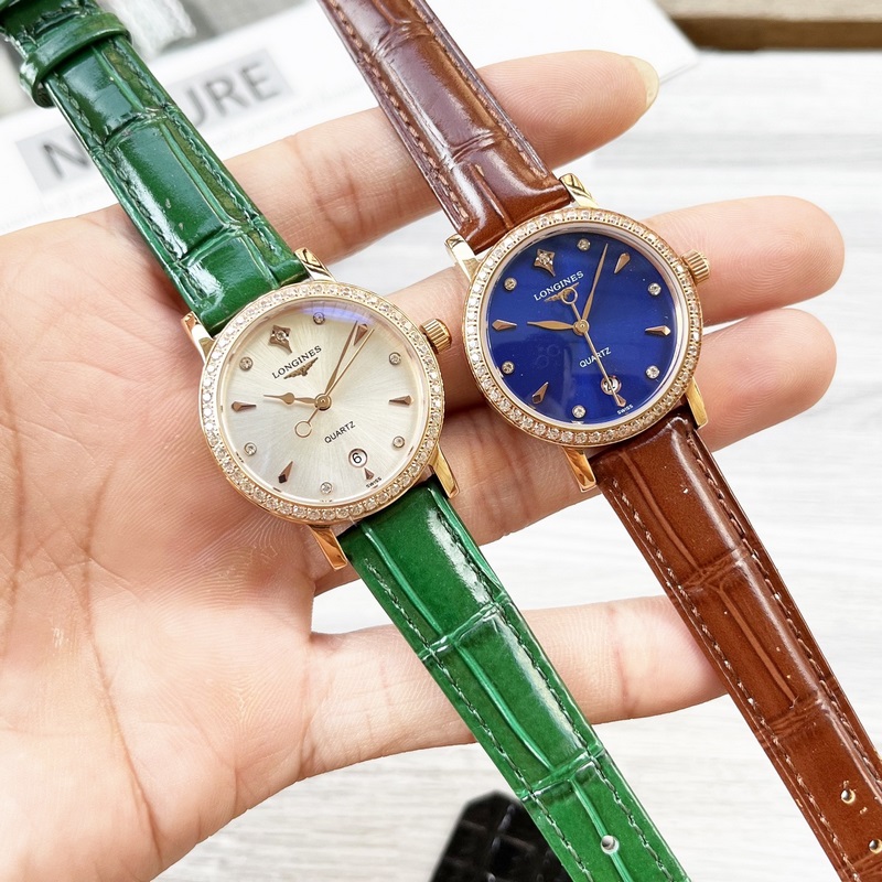 女款_浪琴 女士腕錶 原裝進(jìn)口石英機(jī)芯 礦物質(zhì)玻璃鏡面 316L精鋼錶殼 女30mm