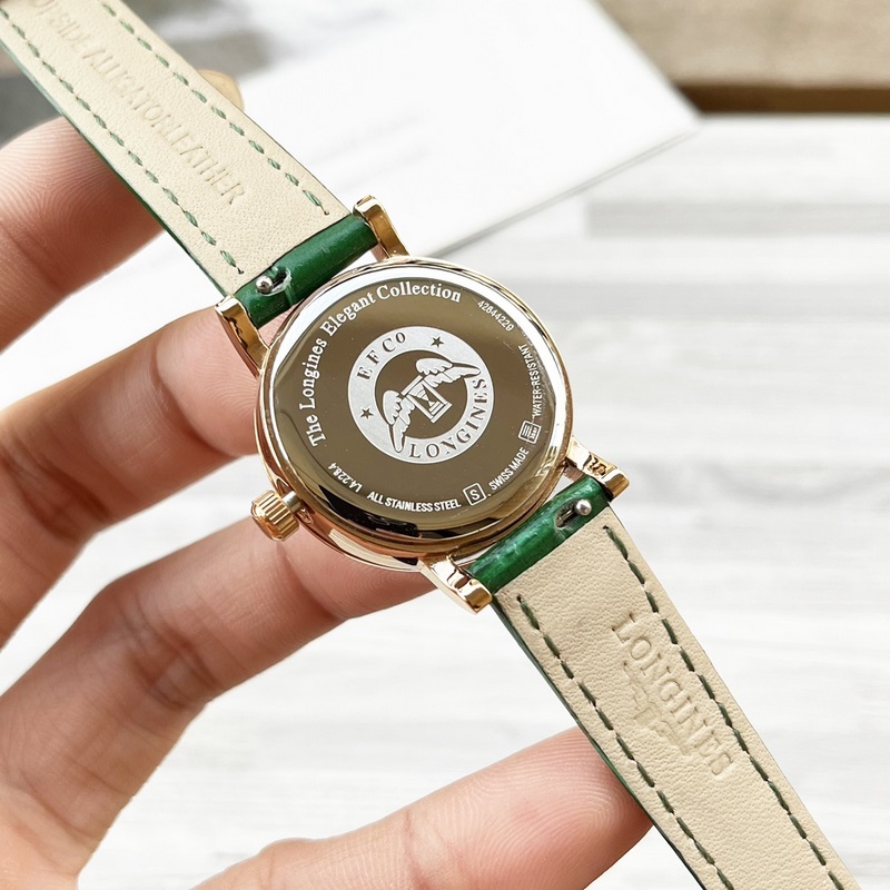 女款_浪琴 女士腕錶 原裝進(jìn)口石英機(jī)芯 礦物質(zhì)玻璃鏡面 316L精鋼錶殼 女30mm